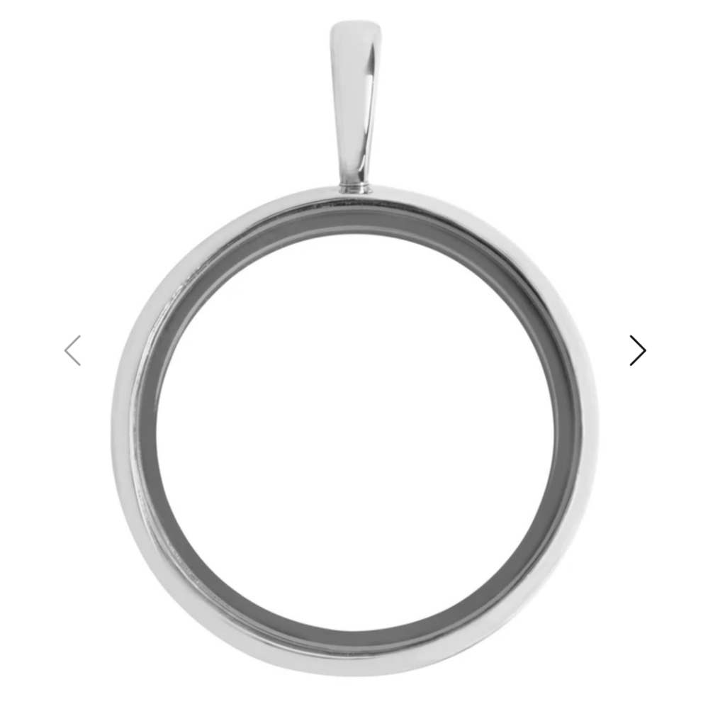 Origami Owl Medium Silver Modern Hinged Locket